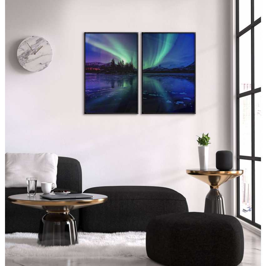 Northern Lights - Dark Two Piece Poster