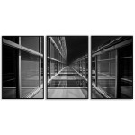 Abstrakt arkitektur - Svartvit panorama poster