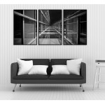 Abstrakt arkitektur - Svartvit panorama poster