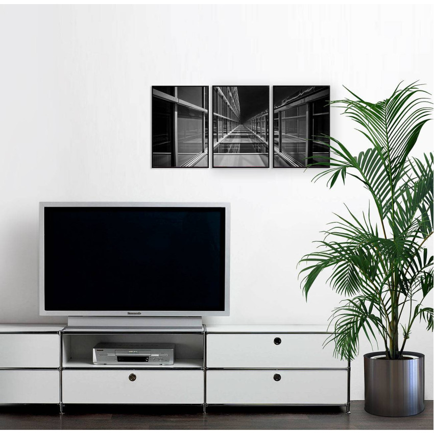 Abstrakt arkitektur - Svartvit panorama poster