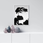 Silhuett - Simpel Botanisk Svartvit Växtplansch