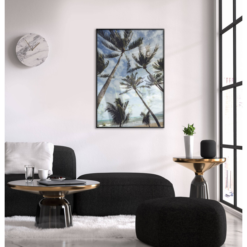 Palmer på Stranden - Simpel Vintage Poster