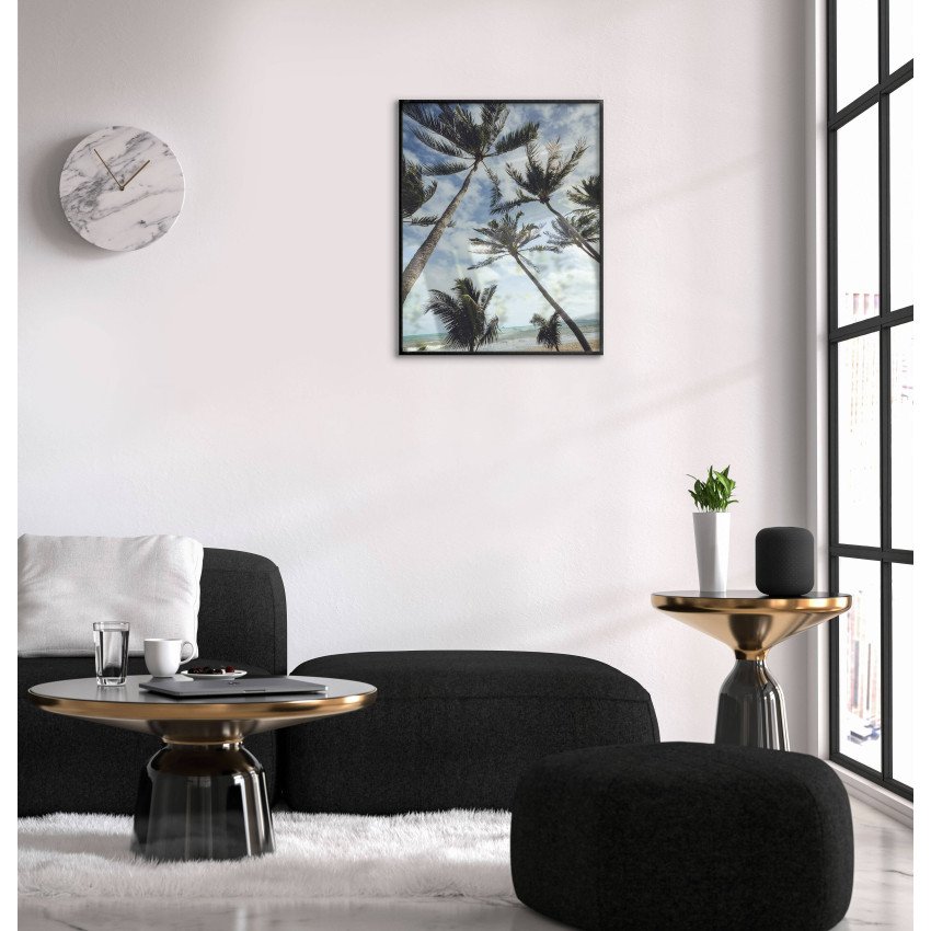 Palmer på Stranden - Simpel Vintage Poster