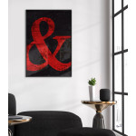 Retro Mörkt &-tecken - Röd Poster