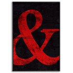 Retro Mörkt &-tecken - Röd Poster