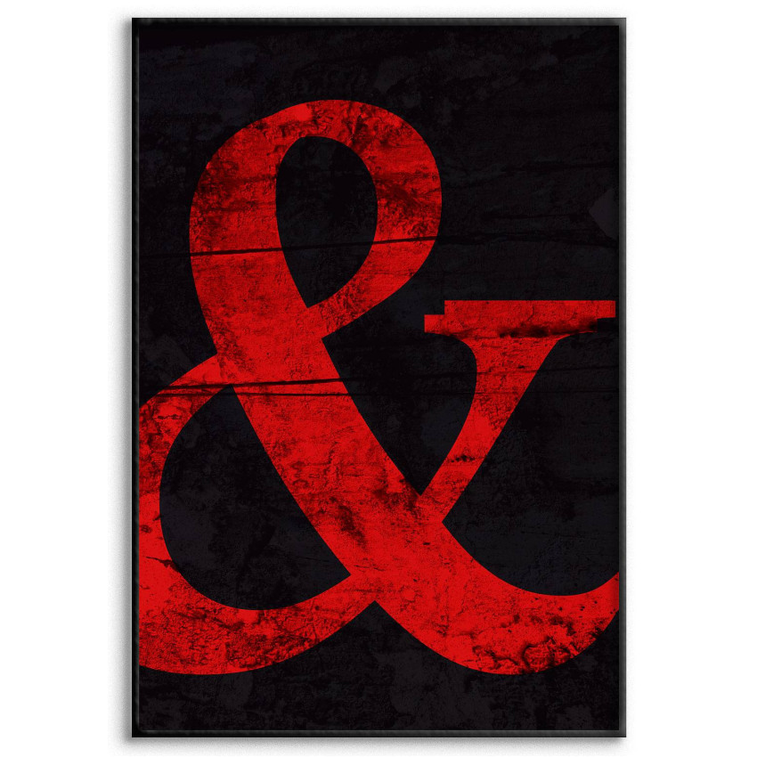 Retro Mörkt &-tecken - Röd Poster