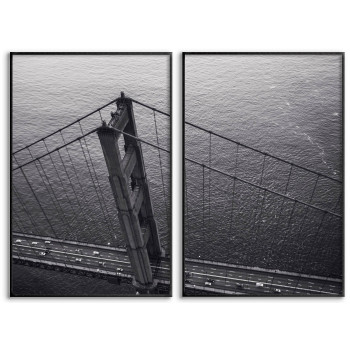 Golden Gate bron - Svartvit poster i två delar