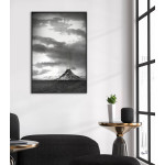 Moln och Berg - Simpel Svartvit Poster