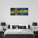 Sweden Flag - Three Piece Poster 50x70 cm x 3