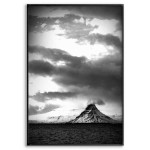 Moln och Berg - Simpel Svartvit Poster