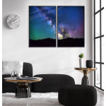 Vintergatan - Färgglad poster-set i två delar