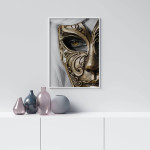 Beautiful Woman in Mask - Simple Poster