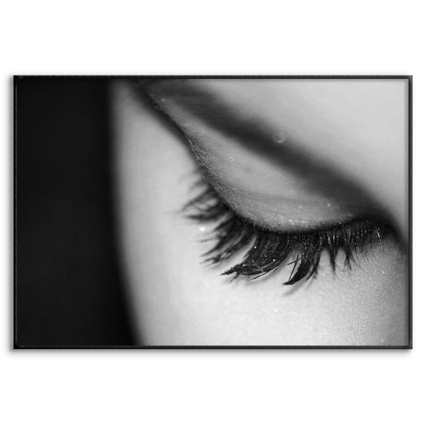 Beautiful Woman's Eyelashes - Simple Poster