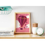 Rosa Luftballong - Plansch för Barnrummet