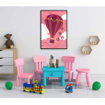 Rosa Luftballong - Plansch för Barnrummet