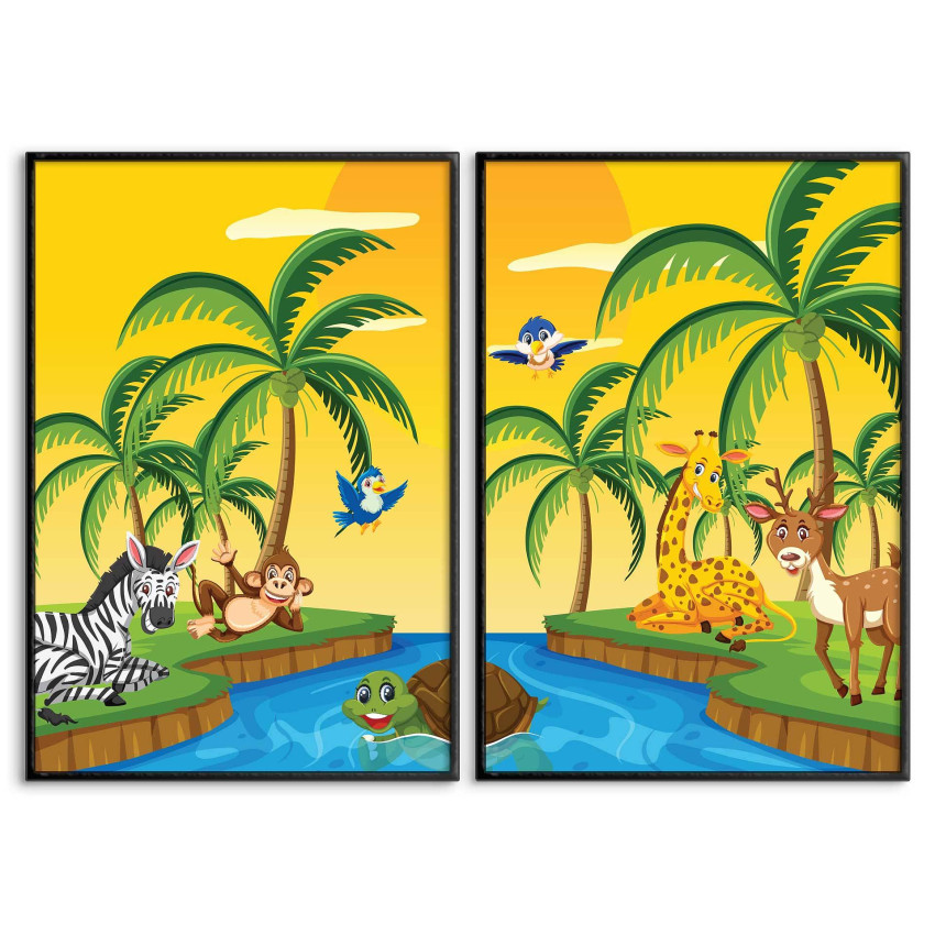 Adorable Animals - Baby Room Poster 