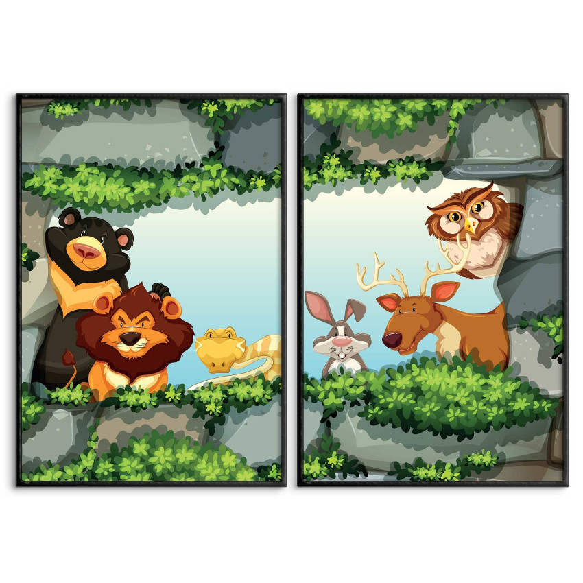 Cute Animals - Baby Room Poster