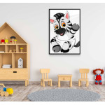 Söt Baby Zebra - Barntavla Plansch
