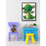 Cute Baby Dragon - Baby Room Poster 