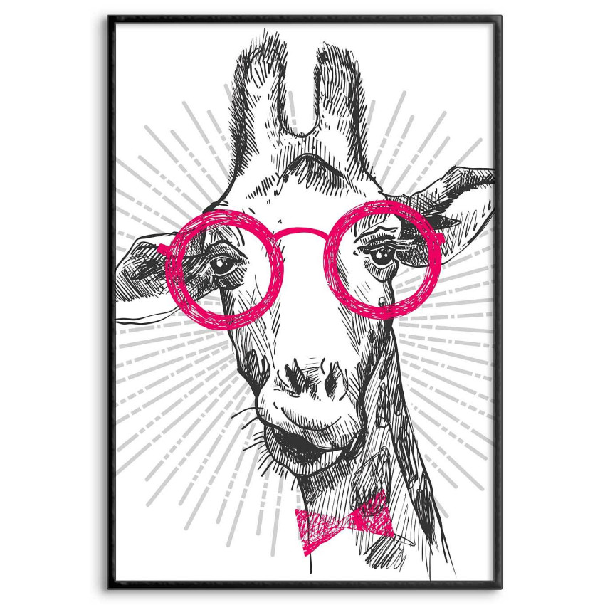 Hipster Giraffe - Simple Poster 