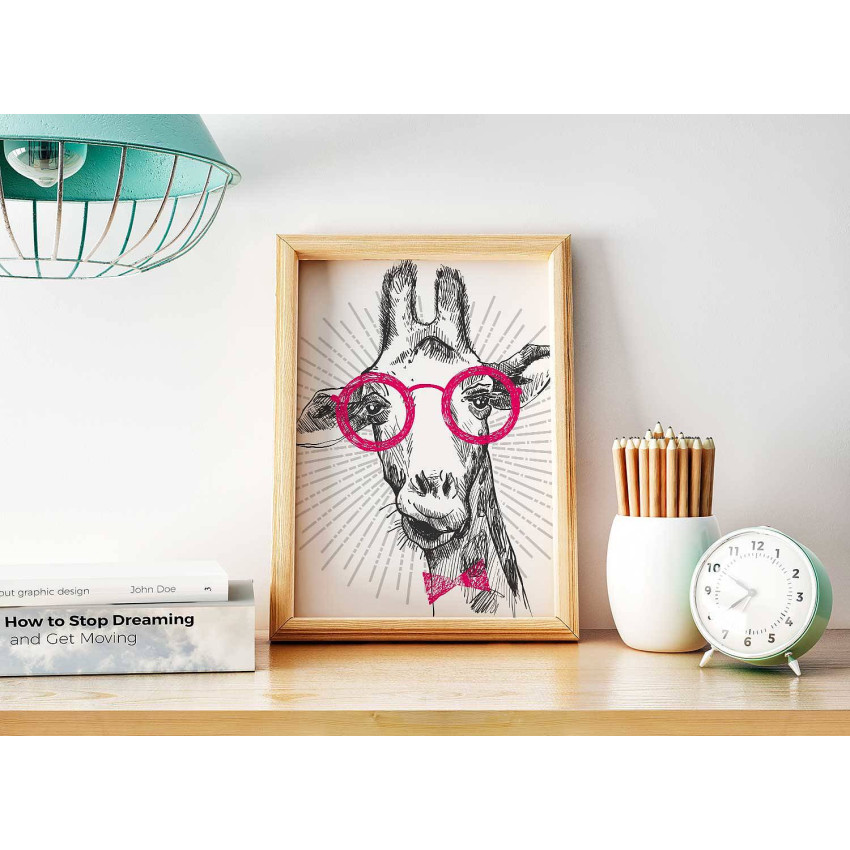 Hipster Giraffe - Simple Poster 