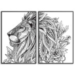 Lion Illustration - Two Posters