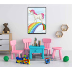 Enhörning & Regnbåge - Enkel Barnposter