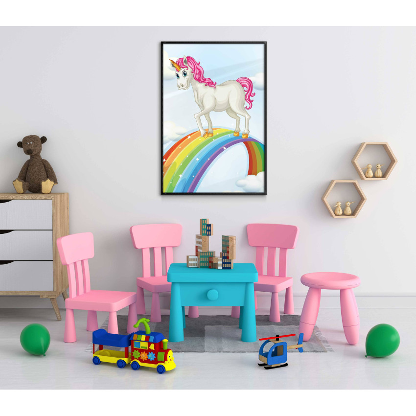 Enhörning & Regnbåge - Enkel Barnposter