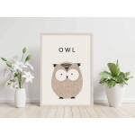 Cute Owl - Kids Poster