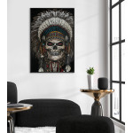 Tuff Indian & Dödskalle - Mörk Poster