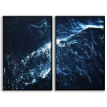 Waves & water - Blue two piece posters