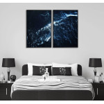 Waves & water - Blue two piece posters