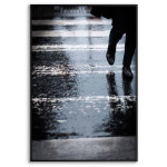 Övergångsställe i regnet - Abstrakt simpel poster