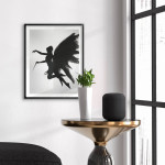 Ängel kvinna & vingar - Svartvit poster