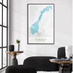 Map of Norway - Stylish poster