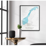 Map of Sweden - Stylish poster