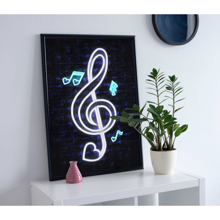 G-klav & hjärtan - Musik poster