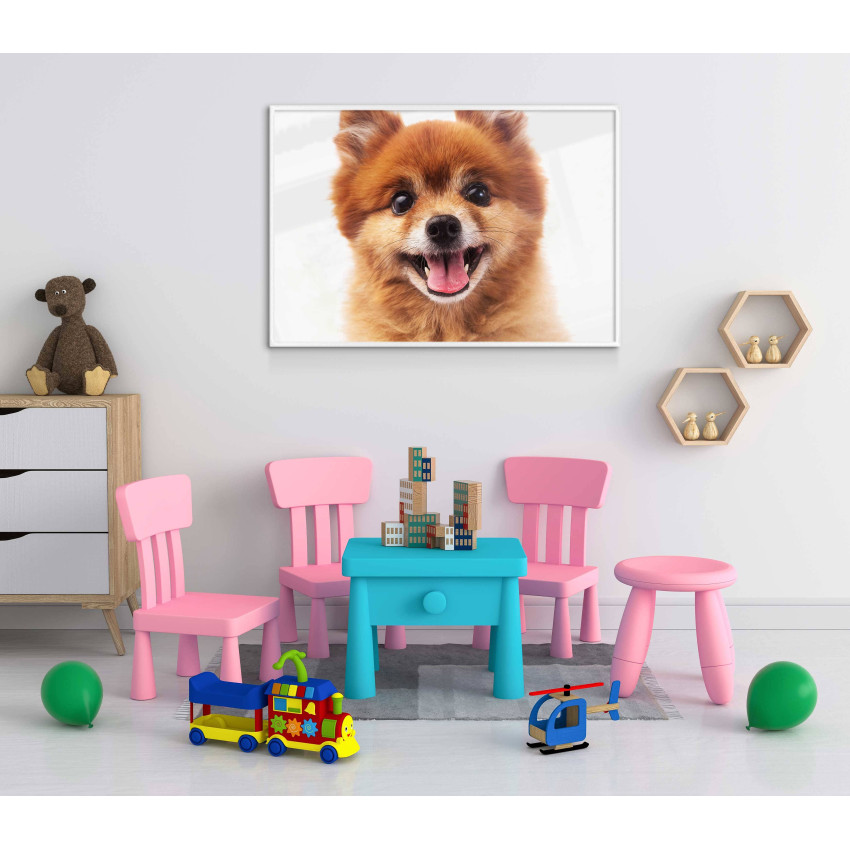 Söt hund - Enkel poster med vit bakgrund