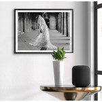 Woman in dress - Black and white poster