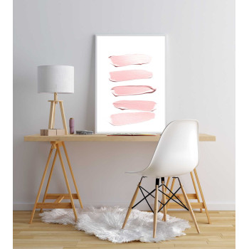 Rosa penseldrag - Enkel poster