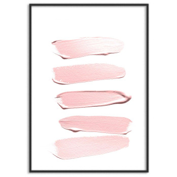 Rosa penseldrag - Enkel poster