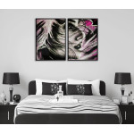 Woman painting - Two piece poster
