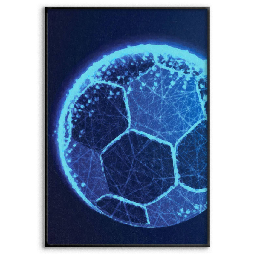Fotboll i neon - Enkel blå poster