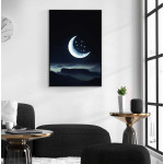 Måne & stjärnor - Illustration poster