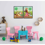 Cute animals by the farm - Two piece poster