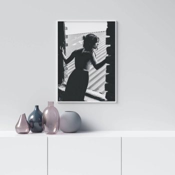 Fashion modell - Enkel svartvit poster