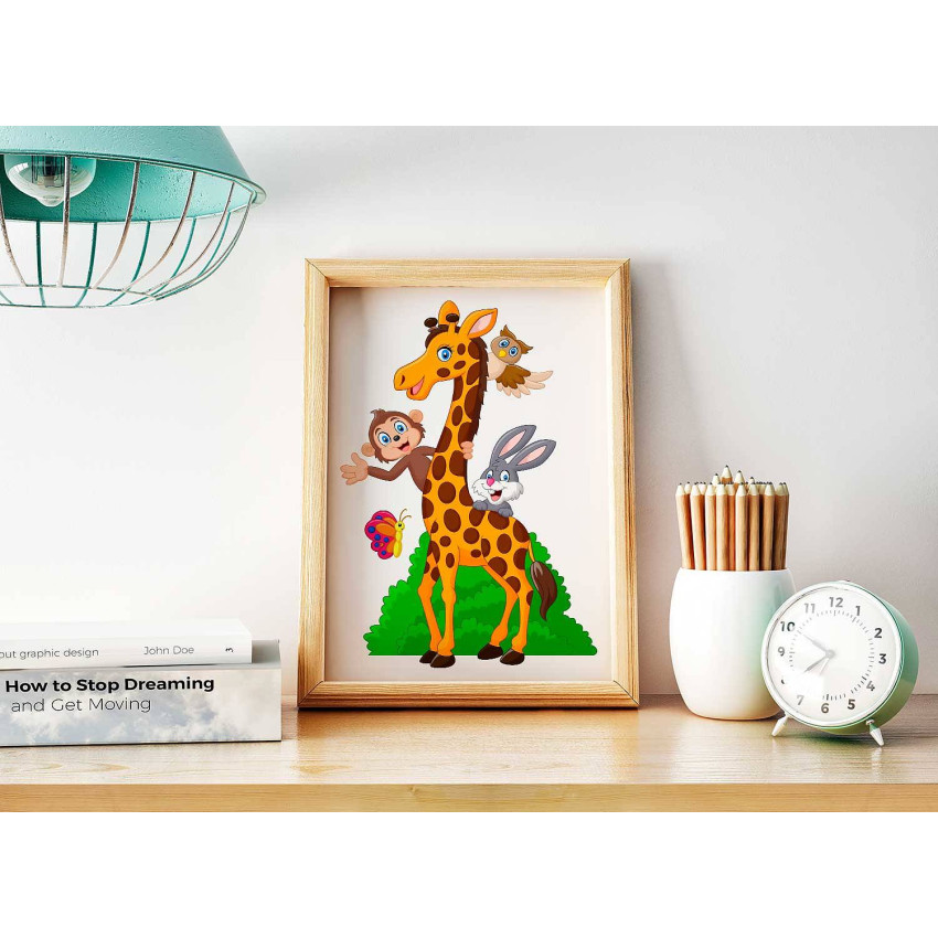 Happy animals - Kids room poster 
