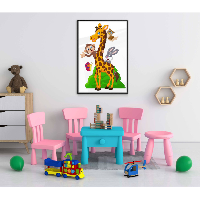 Happy animals - Kids room poster 