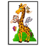 Happy animals - Kids room poster 