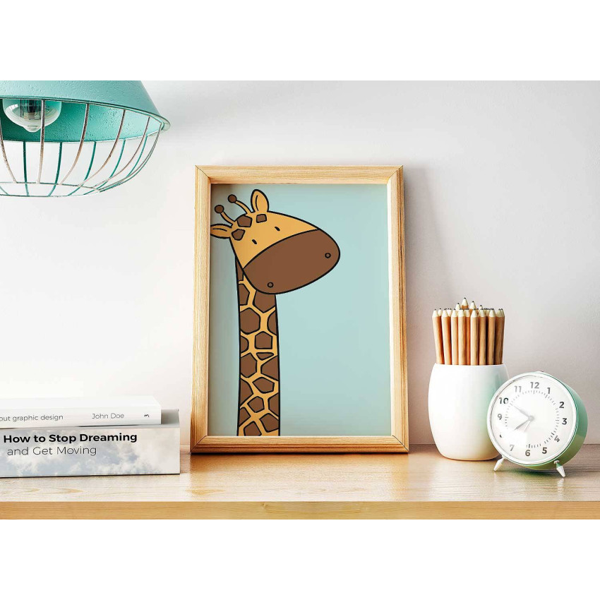 Simple kids poster - Cute giraffe